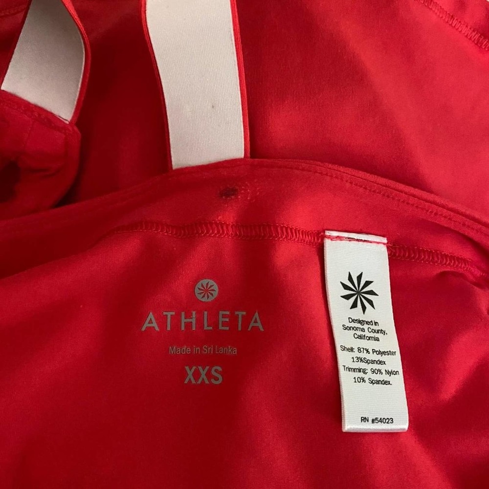 Athleta Womens Power Chi Athletic Top XXS Coral Moisture Wicking Racerback - Picture 11 of 12